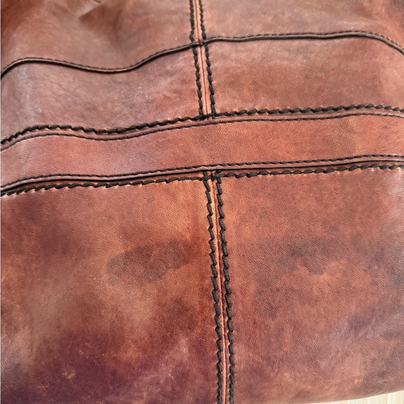 Fossil Two-Tone Leather Hobo Bag Y2K - Picture 5 of 10